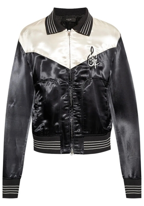 AMIRI logo-embroidered bomber jacket - Black