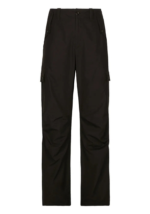 Dolce & Gabbana cargo-pocket logo-plaque cotton trousers - Black