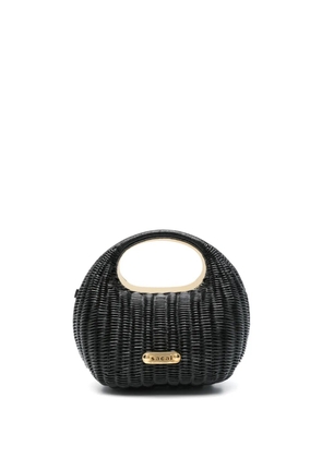 sacai logo-plaque mini bag - Black