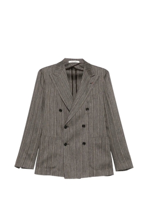 Tagliatore pinstripe double-breasted suit - Brown