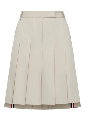Thom Browne pleated mini skirt - Neutrals