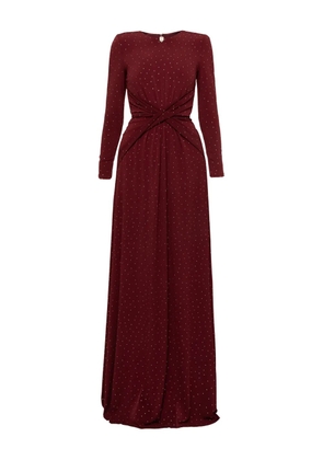 NISSA embellished twisted maxi dress - Red