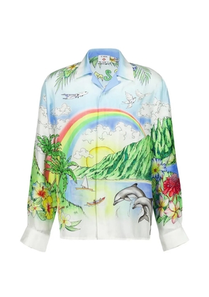 Casablanca Aloha long-sleeve shirt - White