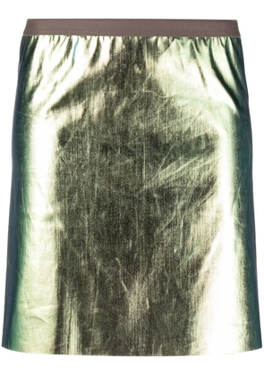 Rick Owens metallic mini skirt - Gold