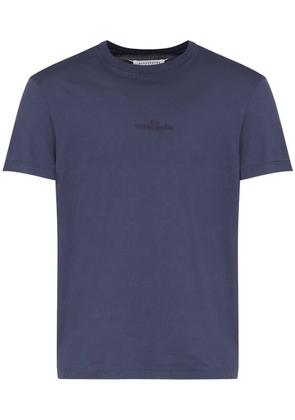 Maison Margiela logo-embroidered cotton T-shirt - Blue