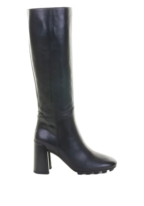 Hogan block-heel leather boots - Black