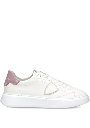 Philippe Model Paris Temple Tennis low leather trainer - White