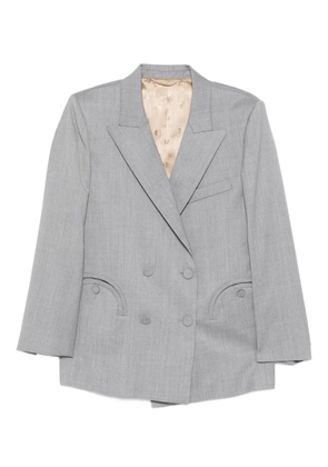 Blazé Milano double-breasted curved-pocket blazer - Grey