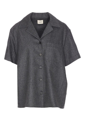KHAITE Riordan buttoned short-sleeve shirt - Grey