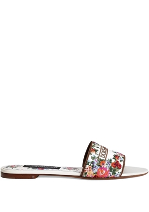 Dolce & Gabbana floral-detail sandals - White