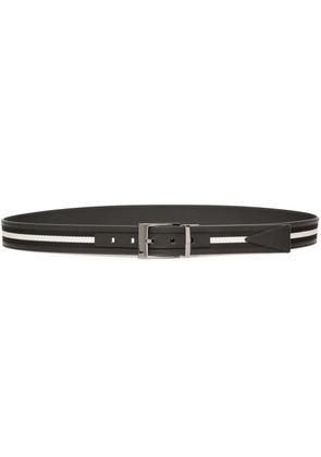 Bally logo engraved buckle belt - Black