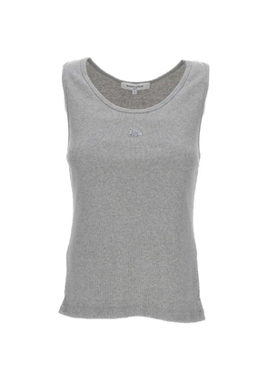 Maison Kitsuné cut-out-detail top - Grey