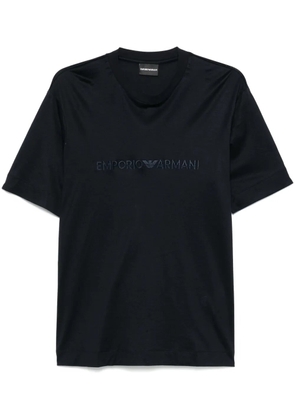 Emporio Armani logo-embroidered T-shirt - Blue