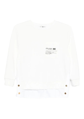 Elisabetta Franchi pocket sweatshirt - White