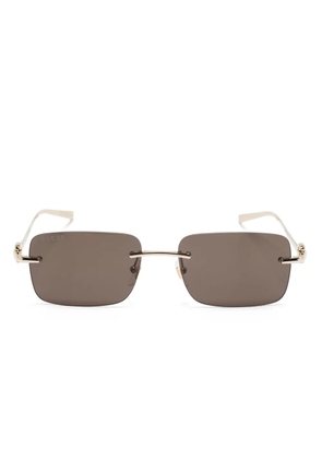 Gucci Eyewear rectangle-frame sunglasses - Brown
