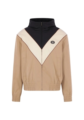Valentino Garavani hooded zip bomber jacket - Neutrals