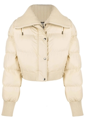 Jacquemus ribbed-knit puffer jacket - Neutrals