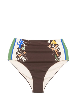 ALEMAIS Maroc printed bikini bottom - Brown