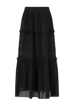 MARANT ÉTOILE ruffled tiered maxi skirt - Black