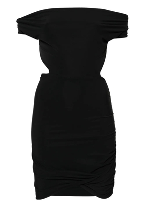 Amazuìn Ester cowl-neck minidress - Black