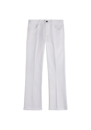 Fay flared cotton jeans - White