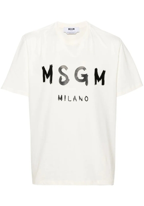 MSGM logo-print cotton T-shirt - White