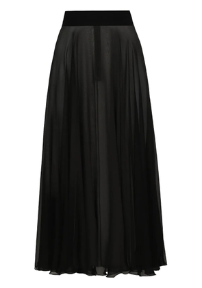 Dolce & Gabbana silk chiffon pleated midi skirt - Black