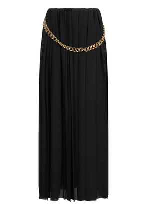 Balenciaga chain-detail pleated skirt - Black