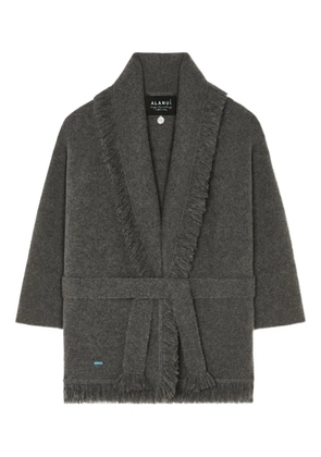 Alanui Finest fringed shawl-collar cardigan - Grey