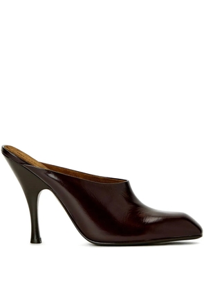 KHAITE 100mm Colt square-toe heeled mules - Red