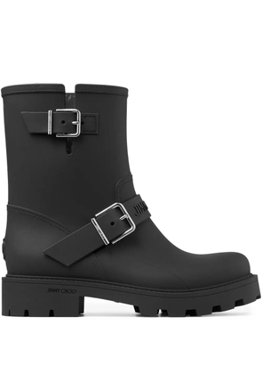 Jimmy Choo buckle-strap biker boots - Black