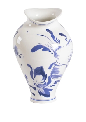 Seletti floral-print porcelain vase - White