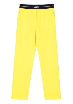 MSGM tapered virgin wool trousers - Yellow