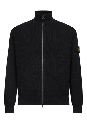 Stone Island ribbed cardigan - Black