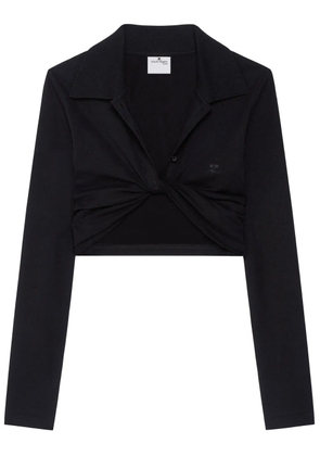 Courrèges twist-detailing top - Black