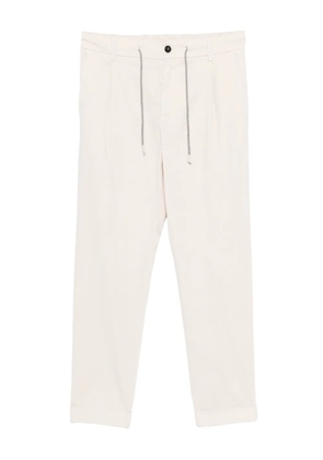 Eleventy pleated drawstring trousers - Neutrals