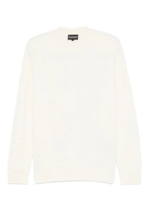Emporio Armani crew-neck wool sweater - Neutrals