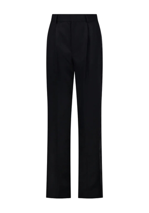 Victoria Beckham Pleated Straight Trousers - Black