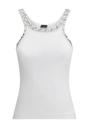 PINKO studded ribbed vest - White