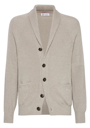 Brunello Cucinelli ribbed-knit cardigan - Neutrals