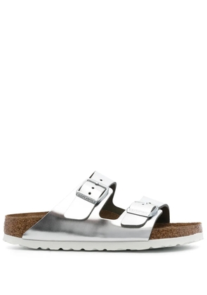 Birkenstock metallic buckled sliders