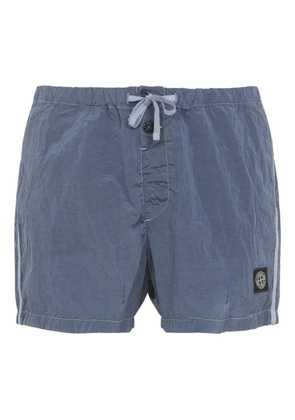 Stone Island drawstring stripe shorts - Blue