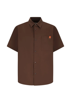DARKPARK Karl poplin short-sleeve shirt - Brown