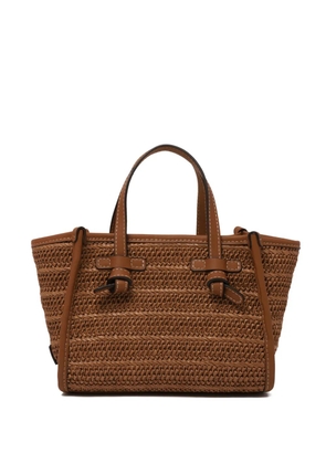 MARCELLA CLUB braided tote bag - Brown