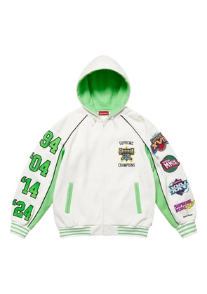 Supreme zip hooded sweatshirt - White