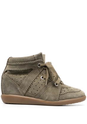 ISABEL MARANT Bobby wedge sneakers - Green