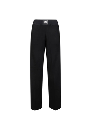 Elisabetta Franchi button stripe trousers - Black