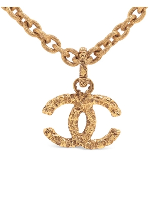 CHANEL Pre-Owned 1993 Lava chain CC necklace - Gold