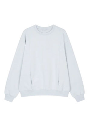 TOMBOY logo-embroidered pouch-pocket sweatshirt - Blue