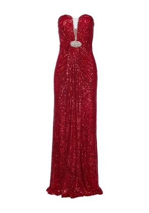 NISSA sequined embellished maxi dress - Red